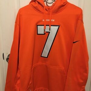 JOHN ELWAY NIKE THERMAFIT HOODIE STITCHED JERSEY. Size XL , Never Worn!